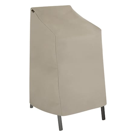 Modern Leisure Chalet Stackable/High Back Bar Chair Cover, 27 in. L x 27 in. W x 49 in. H, Beige 2920